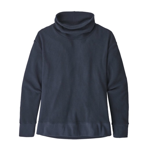 Patagonia Tops - Patagonia Navy Blue Waffle Thermal Long Sleeve Turtleneck Top S